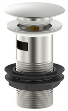 Bundventil Push pop-up 1 1/4" børstet stål - REN